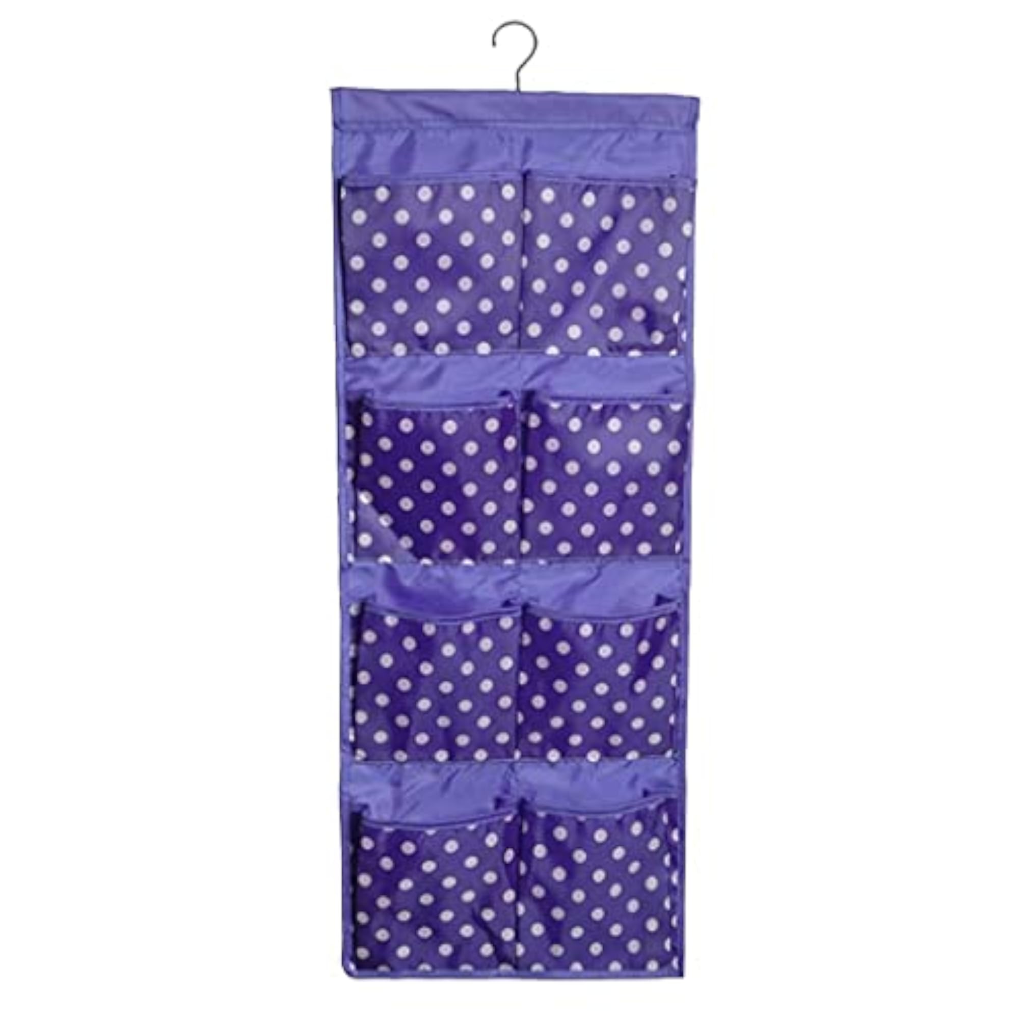 12 Pockets Wall Hanging Organizer Round Dots Storage Bag Holder Purple